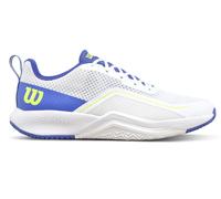 Scarpe da tennis da uomo Wilson Rush Pro Lite - white/amparo blue/safety yellow - Bianco (42)