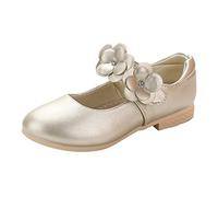 Scarpe da tennis per bambini 35 scarpe per bambini scarpe in pelle bianca Bowknot ragazze scarpe da principessa scarpe singole scarpe prestazionali donna blu scuro, gold, 27.5 EU
