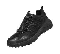 Scarpe da trail running da uomo con suola grossa, stringate, stile escursionismo, con tomaia in rete e PU, soletta imbottita, battistrada antiscivolo, punta rinforzata, vestibilità leggera di supporto