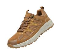 Scarpe da trail running da uomo con suola grossa, stringate, stile escursionismo, con tomaia in rete e PU, soletta imbottita, battistrada antiscivolo, punta rinforzata, vestibilità leggera di supporto