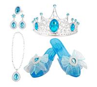 Scarpe da travestimento da principessa, antiscivolo, con orecchini, per feste, compleanni, vacanze, spettacoli di palcoscenico, uso quotidiano, casa, interni ed esterni