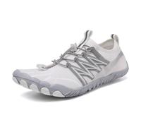 Scarpe da trekking a piedi nudi da donna e uomo, scarpe da acqua a piedi nudi per donne e uomini, con punta larga, senza lacci, per camminare, palestra, allenamento, trail running, bianco, 39 2/3 EU