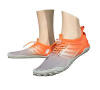 Scarpe da Trekking da Donna, Leggere, da Corsa, Slip-on, per Camminare all'aperto, Arrampicata, comode, con Lacci Elastici, Suola Piatta e Morbida, per Tutte Le Stagioni. (Orange, 39)