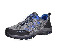 Scarpe da trekking da donna, leggere, traspiranti, per trekking, da trail, antiscivolo, per escursioni, da ginnastica, estive, per attività all'aria aperta, da montagna, in rete, grigio., 37 EU