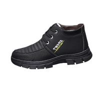 Scarpe da trekking da uomo, calde, da neve, invernali, con | Stivali da neve con suola antiscivolo, con lacci, traspiranti, ammortizzanti, per l'inverno