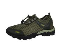 Scarpe da trekking da uomo, impermeabili, leggere, comode, traspiranti, antiscivolo, in rete, a vita bassa, stivaletti alla caviglia, scarpe casual per campeggio e arrampicata, Verde, 41 1/3 EU