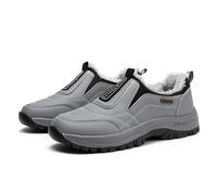 Scarpe da trekking da uomo in pelle, colore nero, calde | Scarpe basse per escursioni autunnali, scarpe da passeggio per passeggiate nel bosco, scarpe per il tempo libero per le