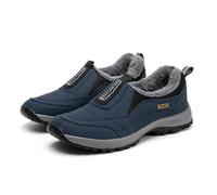 Scarpe da trekking da uomo in pelle, colore nero, calde | Scarpe basse per escursioni autunnali, scarpe da passeggio per passeggiate nel bosco, scarpe per il tempo libero per le