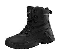Scarpe da trekking da uomo larghe - Scarpe da trekking alte con lacci, Nero