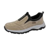 Scarpe da trekking da uomo, morbide e antiscivolo, suola in gomma, a contrasto di colore, per il tempo libero, scarpe da viaggio, per attività all'aria aperta, traspiranti, beige., 39 EU
