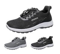 Scarpe da trekking da uomo, per alluce valgo, leggere, traspiranti, antiscivolo, artrite, ortopediche, per camminare, terapeutiche, per diabetici, Nero , 44 EU