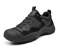 Scarpe da Trekking da Uomo - Tomaia in Tessuto Mesh con Occhielli in Metallo, for Passeggiate sui sentieri(Black,38 EU)
