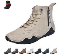Scarpe da Trekking e da Escursionismo da Uomo Vogany Alpaca, Antiscivolo, Impermeabili, Traspiranti, for Il Tempo Libero all'aperto, a Piedi Nudi(Beige,45 EU)