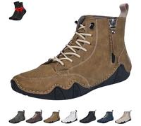 Scarpe da Trekking e da Escursionismo da Uomo Vogany Alpaca, Antiscivolo, Impermeabili, Traspiranti, for Il Tempo Libero all'aperto, a Piedi Nudi(Yellow-Brown,41 EU)
