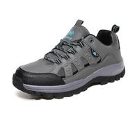 Scarpe da Trekking for Esterni - Tomaia in Mesh e Pelle con Prese d'Aria Traspiranti, for Passeggiate sui sentieri(Gray,42 EU)