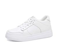 Scarpe da uomo 10 cm/8 cm/6 cm suola morbida Lifting Shoes invisibili Height Increasing Elevator Shoes Leggere Antiscivolo Scarpe Zeppe Scarpe da Ginnastica Rialzo Uomo, B bianco 8 cm, 37 EU