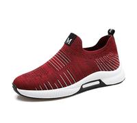 Scarpe da uomo 4 cm/6 cm/8 cm/10 cm Scarpe elevatrici ad altezza invisibile Scarpe da passeggio Tennis Sport Golf Leggero Traspirante Sneakers, Rosso Tacco 10 cm, 38 EU