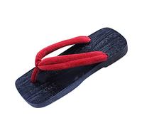 Scarpe da uomo a testa quadrata moda clip toe infradito zoccoli giapponesi Cool Flip Flop sandali sportivi da uomo, Rosso, 39 1/3 EU