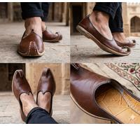 Scarpe da uomo Aladdin Khussa espadrillas in pelle tradizionali fatte a mano ...