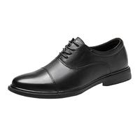 Scarpe da Uomo Basse, Antiscivolo, con Punta a di Rondine, Casual, Nere, Adatte a Tutte Le Occasioni, Formali, Sposa, Ballo, in Pelle, Lacci, Arrotondata, Oxford