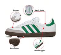 Scarpe da uomo Clover, scarpe da donna, scarpe sportive da coppia, SAMBA OG, sneakers basse, scarpe casual IG1024 La tomaia in pelle è abbinata a rivestimenti in pelle scamosciata per un look classico