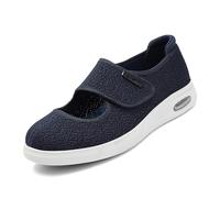 Scarpe da Uomo con Larghezza Extra Larga, Scarpe da Ginnastica per diabetici, Sandali Leggeri Scarpe da Passeggio per Anziani Piedi bendati gonfi per Interni ed Esterni(Blu,EU 37)