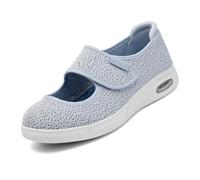 Scarpe da Uomo con Larghezza Extra Larga, Scarpe da Ginnastica per diabetici, Sandali Leggeri Scarpe da Passeggio per Anziani Piedi bendati gonfi per Interni ed Esterni(Light Gray,EU 40)