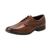 Scarpe da uomo Derby Oxfords Elegante scarpa da città, in pelle, con lacci, stile classico, vintage, casual, per camminare, marrone, 46 EU