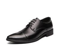 Scarpe da Uomo Eleganti Basse Stringate Derby Scarpe Oxford Classiche Scarpe da Lavoro Nero,Nero,41 EU