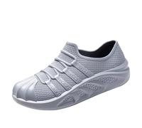 Scarpe da uomo impermeabili e corte, comode, leggere, per camminare, escursionismo, con suola antiscivolo, suola morbida e spessa, per fiume, trekking, pesca, campeggio, Grigio, 38.5 EU