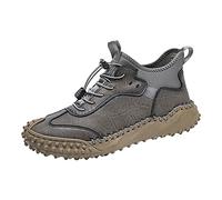 Scarpe da uomo in pelle con lacci, leggere, traspiranti, per escursionismo, per il tempo libero, morbide e confortevoli, scarpe da ginnastica casual, escursionismo, lavoro quotidiano e relax