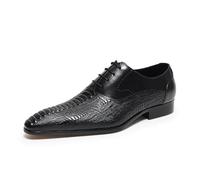 Scarpe da Uomo in Pelle Scarpe Oxford da Sposa Scarpe da Sera da Uomo in Pelle Fatte a Mano Scarpe Formali,Nero,40