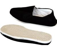 Scarpe da Uomo in Tela con Suola in Cotone per Kung Fu Tai Chi, Nero, 49.5 EU