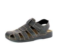 inblu Sandali Uomo da Trekking con Plantare in Pelle Imbottito e Chiusura Regolabile a Strappo, 40/55, Marrone Scuro, 42 EU