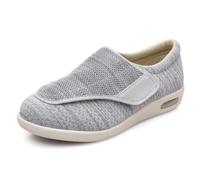 Scarpe da Uomo Larghe per Diabetici Mocassini Traspiranti Leggeri e Antiscivolo con Plantare Ortopedico e Supporto Grigio 41 EU