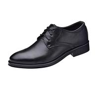 Scarpe da uomo nere comode da business Oxford Derby Scarpe Brogues in pelle, scarpe da sposa, comode, scarpe da lavoro, scarpe da lavoro minimaliste, Nero , 42 EU