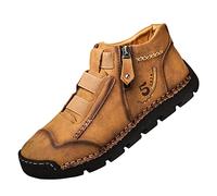 Scarpe da uomo, ortopediche in vera pelle, impermeabili, antiscivolo, alla moda, con suola in gomma ammortizzante, per tutti i giorni, per spostamenti urbani, camminate casual