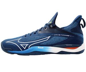 Scarpe da uomo per badminton/squash Mizuno Wave Mirage 4 - dark denim/white/scarlet ibis (46,5)