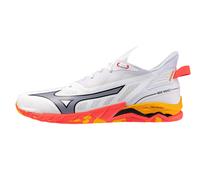 Scarpe da uomo per badminton/squash Mizuno Wave Mirage 5 - white/fiery coral 2/citrus - Bianco (44,5)