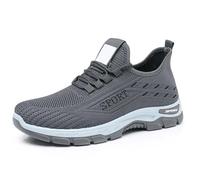 Scarpe da uomo per corsa, comode, leggere, alla moda, da uomo, casual, traspiranti, per jogging, classiche, da trekking, antiscivolo, da montagna, grigio., 42 EU