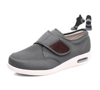 Scarpe da Uomo per Diabetici， Extra Larghe Adatte A Persone Anziane Dolore Ai Piedi E Neuropatia(Gray,48 EU)