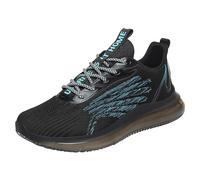 Scarpe da Uomo Sportive, Scarpe Uomo Corsa Leggere E Traspiranti in Rete Antiscivolo Casual con Supporto per in Memory Foam Comode Piatte con Zeppa Sneakers Uomo Nere per Fitnessstudio Arbeit Joggen