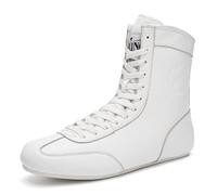 Scarpe da wrestling antiscivolo e traspiranti,scarpe da boxe unisex con supporto elevato,stivali da wrestling, stivali da combattimento,scarpe da allenamento, supporto extra alla caviglia per pugili (