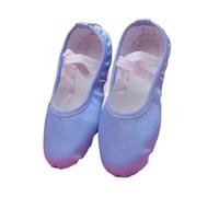 Scarpe Danza Classica Scarpe da Punta Donna in Raso Puro, Colore Rosa Carne e Blu, dalla Taglia 23 alla 43 per Danza(Blue,29)