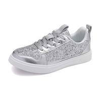 Scarpe Date Donna Glitter,Scarpe da Ginnastica Sportive Casual alla Moda Lucide Basse con Lacci Comode E Comode da Indossare Tutti I Giorni