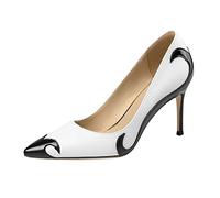Scarpe Decolte Donna Tacco Medio Estive Comode Scarpe col Tacco Donna Elegante Punta Chiusa Sandali Chiusi Davanti Donna Semplici Scarpe da Sera da Donna Decolletè per Matrimonio