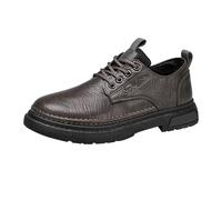 Scarpe Derby in pelle da uomo autunno e inverno New Retro England Boots Daily Travel Casual Work Scarpe in pelle per ufficio d'affari Walking Brogue matrimonio, Marrone, 41 1/3 EU