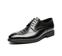 Scarpe di Abiti per Gli Uomini allacciano Troll Toe Bike Toe Cowhide Slip Block Resistente al Tallone Non Slip.