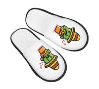Scarpe Di Cotone Cactus Carino Che Suona La Chitarra Eleganti Pianelle Comode Cotone Pantofole Per Unisex Hotel Casa M