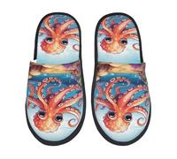 Scarpe Di Cotone Cartone Animato Animale Rosso Octo-Plus Eleganti Slippers Antiscivo Pantofole Per Invernale Interno Hotel L